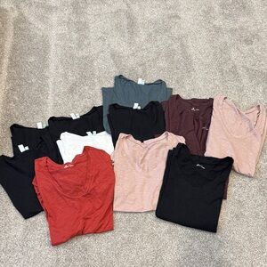 12 NEW Susina Women's Short Sleeve Tees - Black, White, Red, Pink, Gray